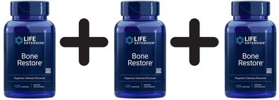 3 x Life Extension Bone Restore - 120 caps