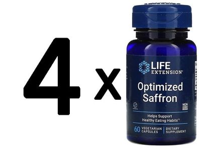 4 x Life Extension Optimized Saffron - 60 vcaps