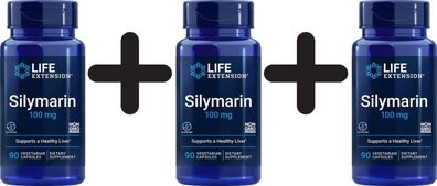 3 x Life Extension Silymarin, 100mg - 90 vcaps