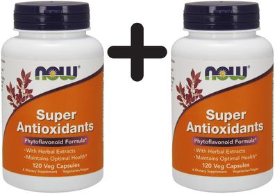 2 x NOW Foods Super Antioxidants - 120 vcaps