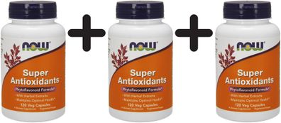 3 x NOW Foods Super Antioxidants - 120 vcaps