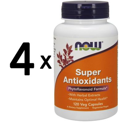 4 x NOW Foods Super Antioxidants - 120 vcaps