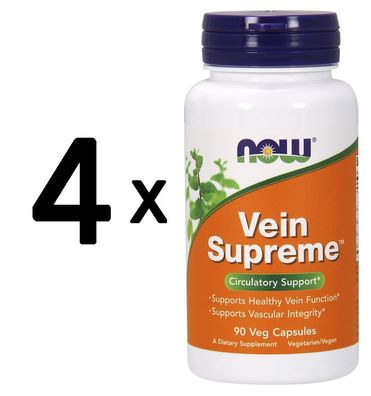 4 x NOW Foods Vein Supreme - 90 vcaps