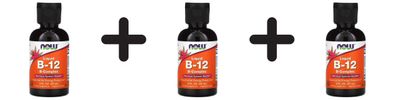 3 x NOW Foods Vitamin B-12 Liquid B-Complex - 60 ml