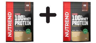 2 x Nutrend 100% Whey Protein, Chocolate + Cocoa - 400g