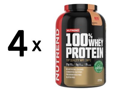 4 x Nutrend 100% Whey Protein, Ice Coffee - 2250g