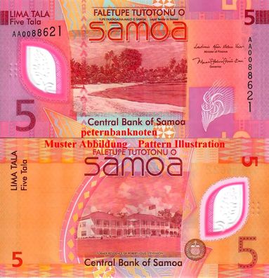 Samoa 5 Tala 2024 Unc P New polymer 6388#