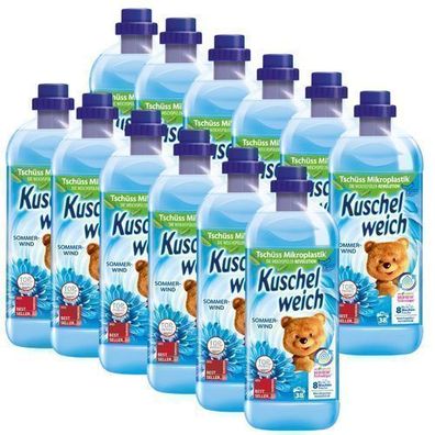 Kuschelweich Sommerwind Weichspüler 12x1 l - Frischer Duft