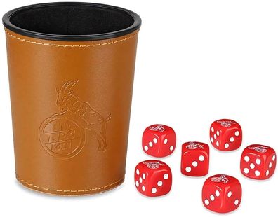 1. FC Köln Würfelbecher mit 6 Würfeln Fussball