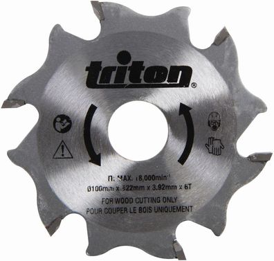 Triton Sägeblätter Fräsblatt für Flachdübelfräse, 100 mm Ersatzfräsblatt TBJC