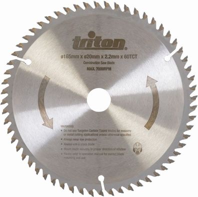 Triton Zubehör Tauchsägeblatt, 60 Zähne Tauchsägeblatt TTS60T, 60 Zähne