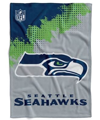 Seattle Seahawks Flannel Decke / /hrow CORNER American Football NFL Grau-150x200cm