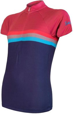 Sensor Damen Radsport Zubehör Damen-Radtrikot Cyklo Summer Stripe Blue/Lilla 120929