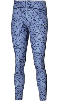 Mizuno Damen Fitness Artikel Damen Leggins 7/8 Printed Tight Vintage Indigo 186103