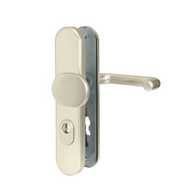 WEKA 5070 Wechselgarnitur Langschild Schutzbeschlag ES 1 mit Zylinderabdeckung Alu F2