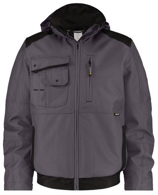 Dassy Canvas Winterjacke Austin PES90 Anthrazitgrau/Schwarz