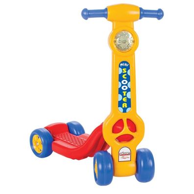 Kinderroller mit vier Rädern, Mini Scooter für Kinder ab 2 Jahre, gelb : gelb