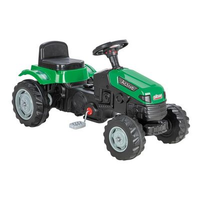 Trettraktor ab 3 Jahre, grün, Traktor zum draufsitzen, Kinder Traktor : grün