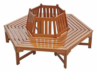 Baumbank Ontario, Holz, natur, lackiert, für 6 Personen