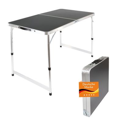 Campingtisch höhenverstellbar, Klapptisch 120 x 60 cm, Tapeziertisch