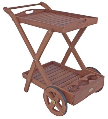 Teewagen TOLEDO, Holz, rollbar, Tablett abnehmbar