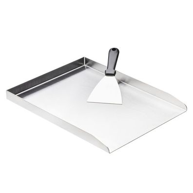 Plancha Grillplatte aus Edelstahl, 40x30x3cm
