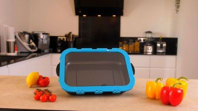 Frischhaltebox XL, Aufbewahrungsbox mit flexiblem Silikon-Deckel, Auflaufform