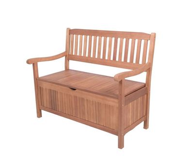 Bank Houston mit Staufach, Gartenbank für 2 Personen, Holzbank : bis 2 Personen