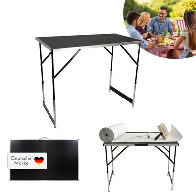 Premium Tapeziertisch weiß höhenverstellbar, mit verstärkter Tischplatte, Arbeitstisc