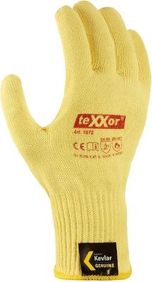 teXXor Mittelstrick-Handschuhe Aramid Mit Noppen (12 Paar) 1972