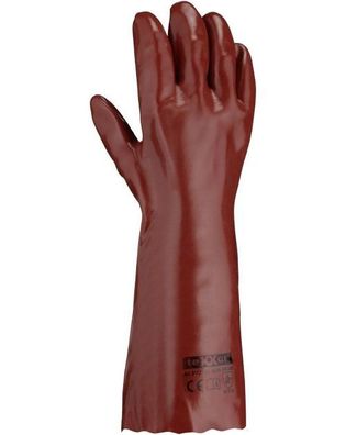 teXXor Pvc-Handschuhe Rotbraun (12 Paar) 2172
