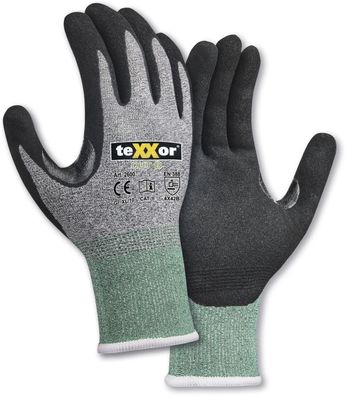 teXXor Schnittschutz-Strickhandschuhe Cut B (12 Paar) 2600