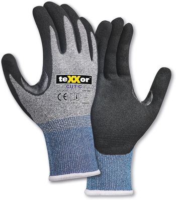 teXXor Schnittschutz-Strickhandschuhe Cut C (12 Paar) 2610