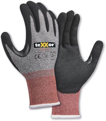 teXXor Schnittschutz-Strickhandschuhe Cut F (12 Paar) 2640