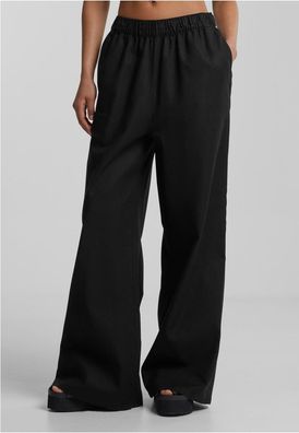 Urban Classics Damen Stoffhose Ladies Linen Mixed Wide Pants TB6850