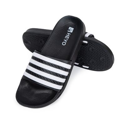 Badeschuhe Damen Herren Eva Badelatschen Bequeme Hausschuhe Gestreifte Pantoletten