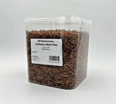 Mehlwürmer getrocknet 800gr für Vögel, Koi, Igel und Reptilien Hühner Snack