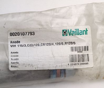 Vailant Opferanode Magnesiumanode Schutzanode 0020107793 ersetzt 28-5859