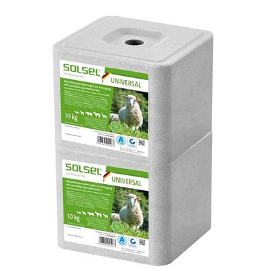 Solsel Universal Leckstein Mineralleckstein o. Kupfer 2x10kg Schaf Rind