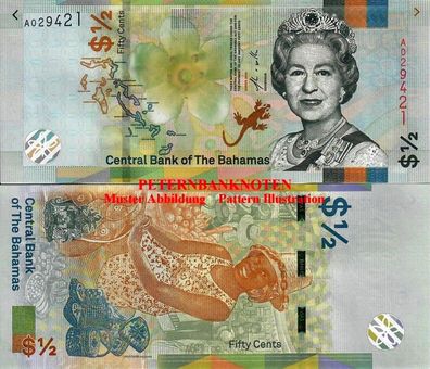 Bahamas 1/2 DOLLAR 2019 Unc P. 76aa 6122#