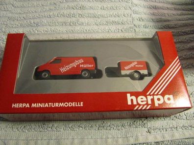 1:87 Herpa 044851 VW T4 + Anh. Heizungsbauer Müller, neuw./ovp