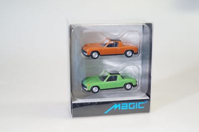 1:87 Herpa MAGIC 451611 Set 2x Porsche 914 braun/grün, neuw./ovp
