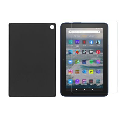 2in1 Set für Amazon Kindle Fire 7 12. Gen. 2022 7 Zoll Tablet Cover + Schutzglas