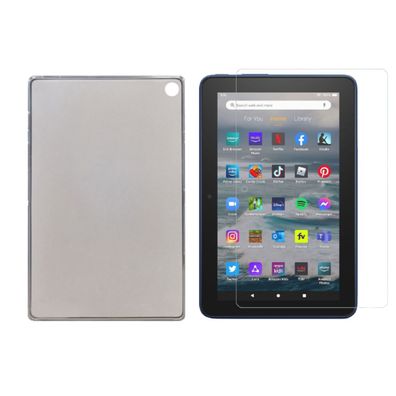 2in1 Tablet Set für Amazon Kindle Fire 7 12. Gen. 2022 7 Zoll Cover + Folie