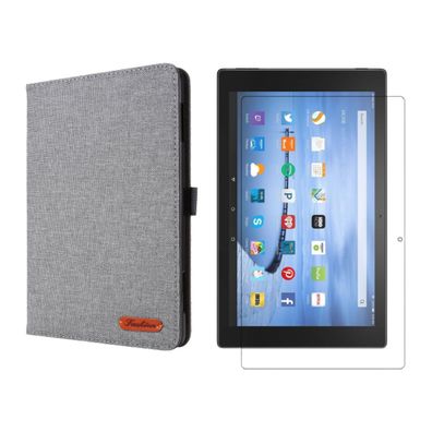 2in1 Set für Amazon Fire HD 10 / HD 10 Plus 11. Gen. 2021 10.1 Zoll Hülle + Glas