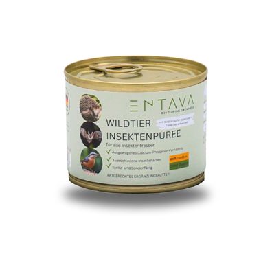 ENTAVA Frisches Insektenpüree 200g Dose - 100% Insekten, Igelfutter, Vogelfutter