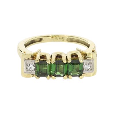 Ring Gold 585 Damen Diamant Turmalin Second Hand wie neu 25325960 getragen