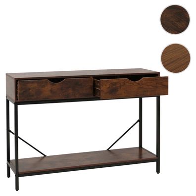 Konsolentisch HWC-O76, Beistelltisch Ablagetisch, Schubladen Industrial 76x109x30cm