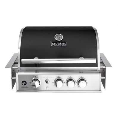 Allgrill Einbau-Gasgrill CHEF M BLACK Built-In Air System, 3 Brenner, Backburner 100