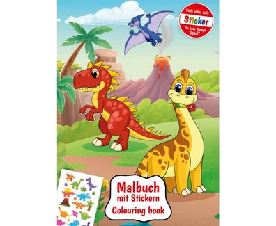 Stylex 77077 Sticker-Malbuch Motiv DINO DIN A4 1 Stück